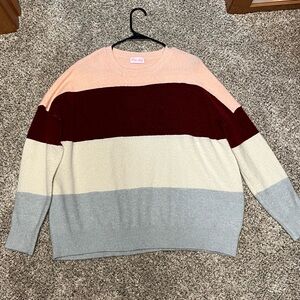 Pink Lily Color-Block Sweater!